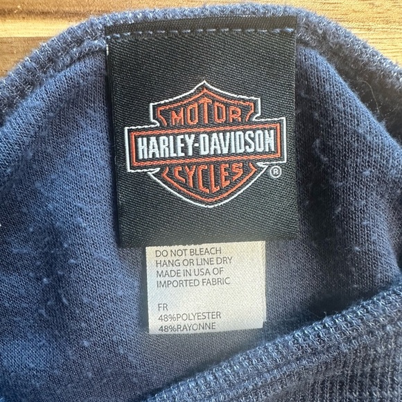 Harley-Davidson Blue Asymmetrical Top Size Large - Picture 3 of 3